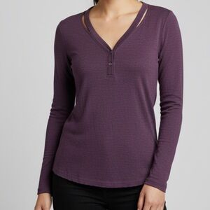 New Purple xl cold shoulder Top